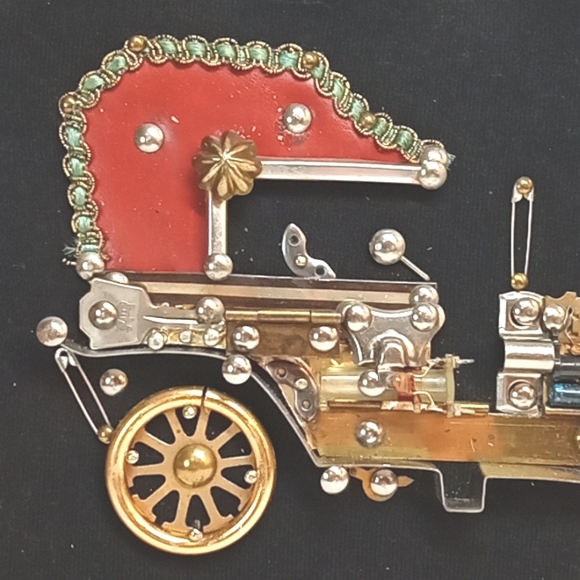 Vintage steampunk wall art of 1909 Rolls Royce. - Picture 3 of 6